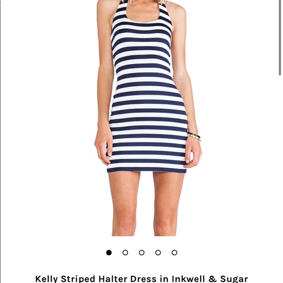 Kelly striped halter dress by Susana Monaco - Picture 2 of 4